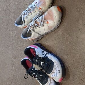 2 pair women's On cloud running shoes